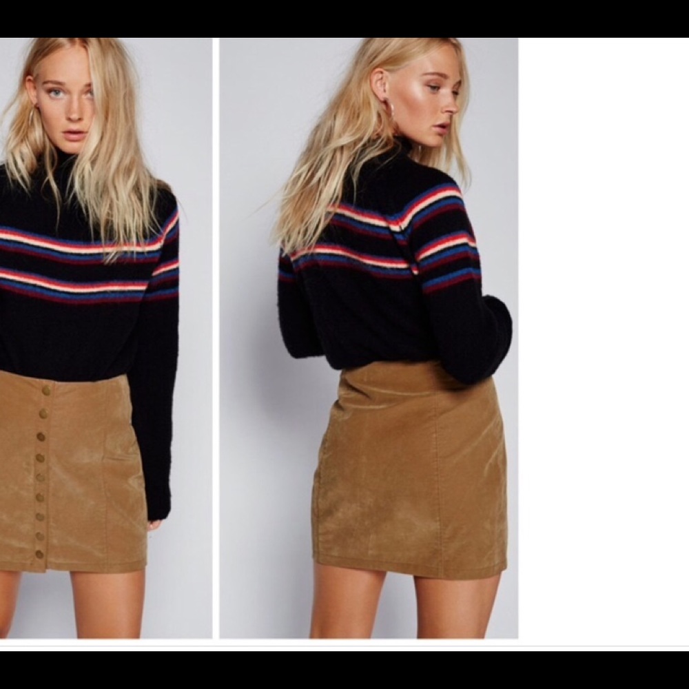 Free People Vegan Leather Skirt